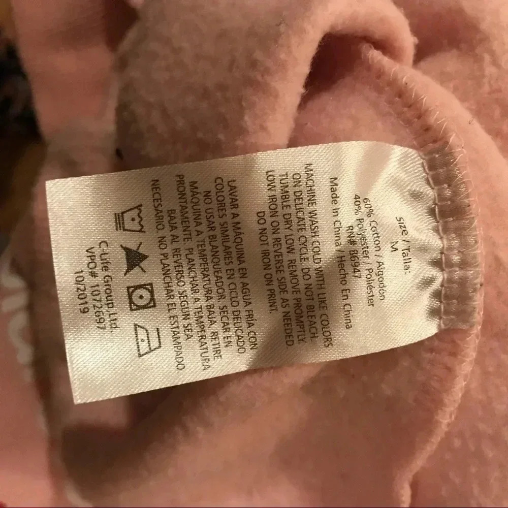 Polaroid Brand Women's Pink Logo Hoodie Sweatshirt Size Medium - Picture 7 of 9